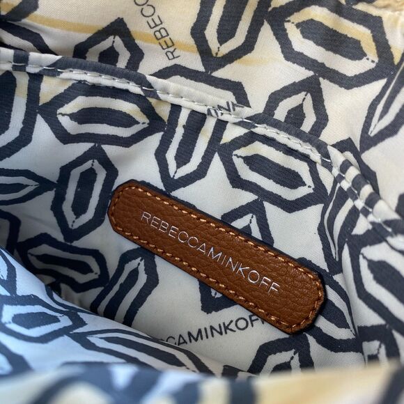 Rebecca Minkoff "MINI MAC" PINK + BROWN LEATHER Crossbody Bag! Long CHAIN STRAP - Picture 13 of 16